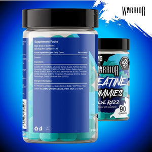 Warrior Creatine Monohydrate Gummies Sugar Free & Vegan 90 Gummies