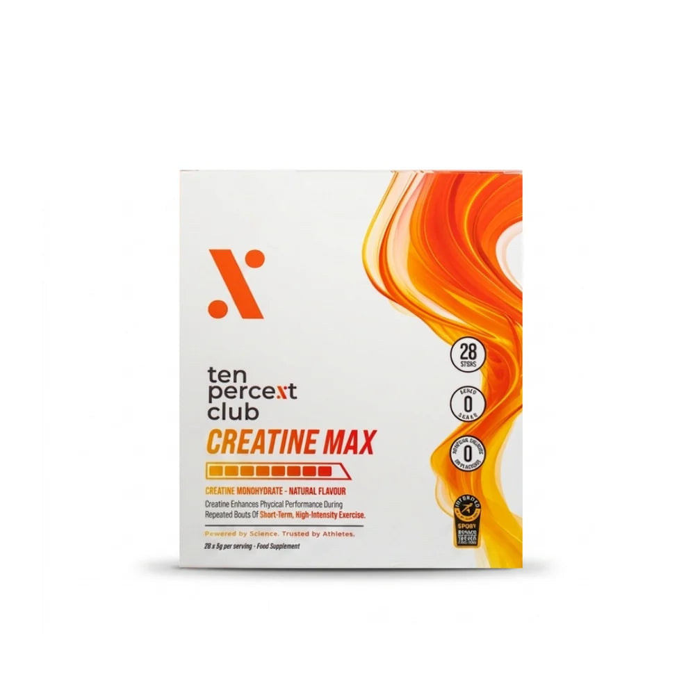 Ten Percent Club Creatine Max Monohydrate Powder Sachets 5g per Serving 28 Sachets