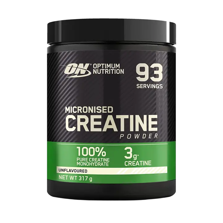 Optimum Nutrition Micronised Pure Creatine Monohydrate Powder 187g, 317g & 634g Tubs