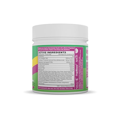 Naughty Boy Crea-Greens Powder Creatine, Super Greens & Electrolytes 270g 30 Servings