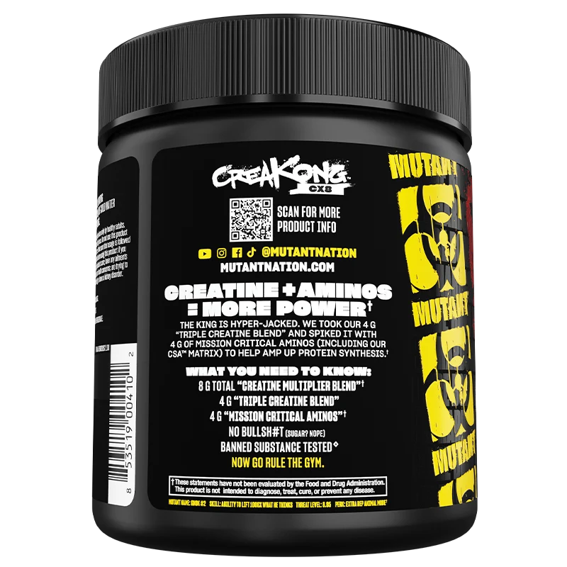 Mutant Creakong CX8 Advanced Creatine & BCAA Amino Supplement 249g