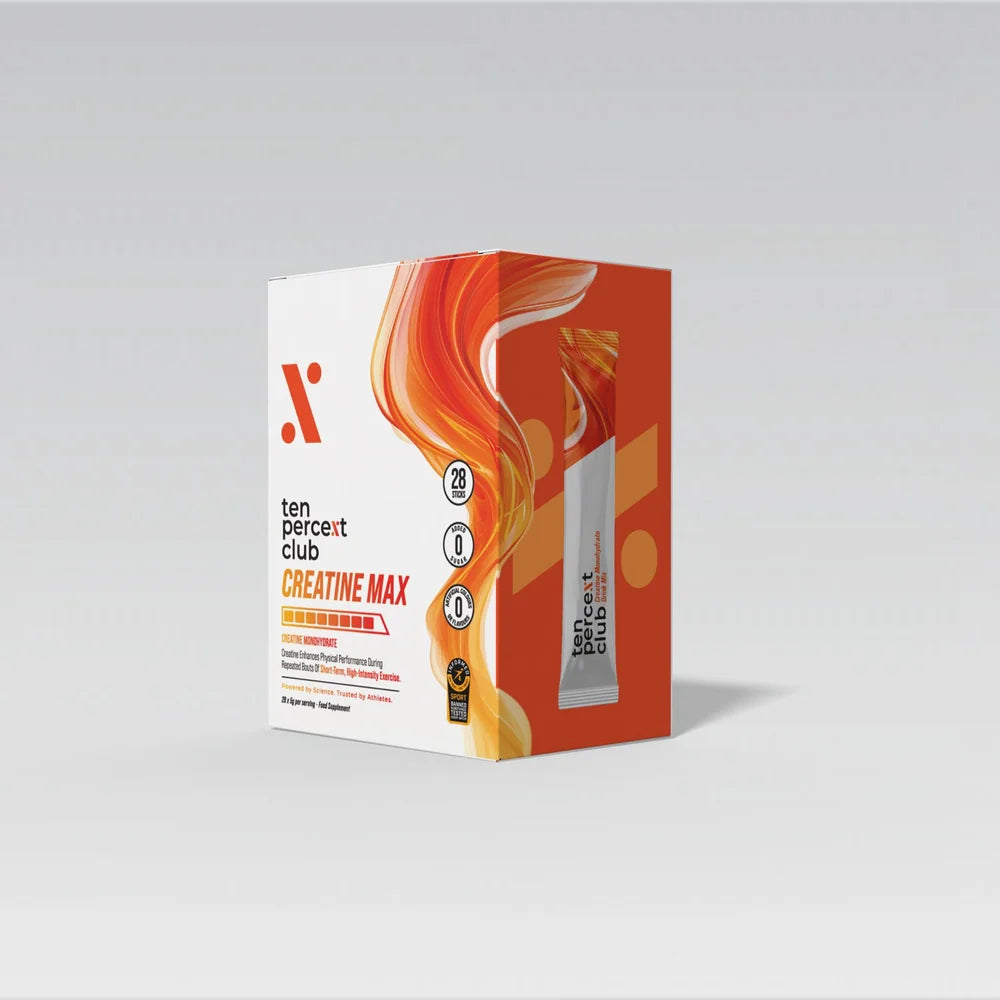 Ten Percent Club Creatine Max Monohydrate Powder Sachets 5g per Serving 28 Sachets