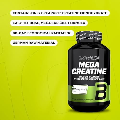 BioTechUSA Mega Creatine 120 Capsules 60 Servings