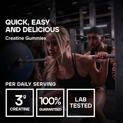 Bulk Vegan Creatine Monohydrate Gummies Peach Flavour 60 Gummies / 3g Per Serving