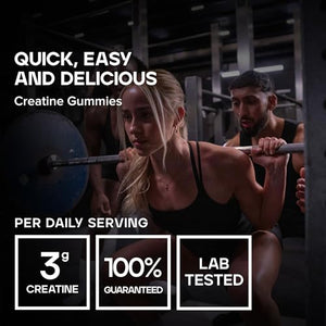 Bulk Vegan Creatine Monohydrate Gummies Peach Flavour 60 Gummies / 3g Per Serving