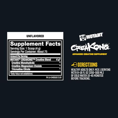 Mutant Creakong Advanced Triple Creatine Blend Powder Unflavoured 300g