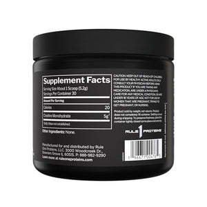 Rule 1 Creatine Powder Pure Micronised Creatine Monohydrate 30/60 Servings