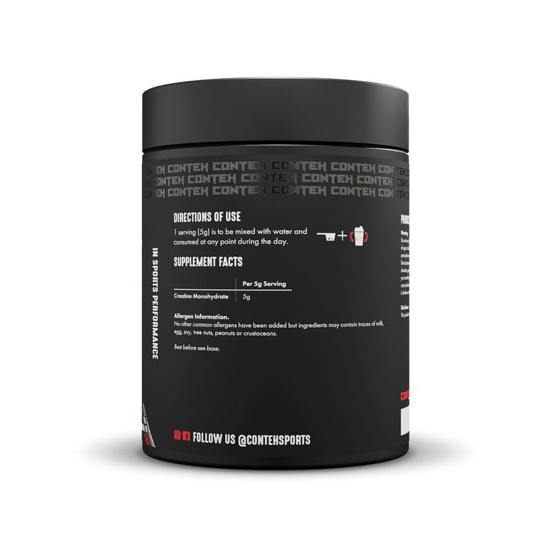 Conteh Sports Micronised Creatine Monohydrate Powder Unflavoured 400g