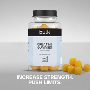 Bulk Vegan Creatine Monohydrate Gummies Peach Flavour 60 Gummies / 3g Per Serving
