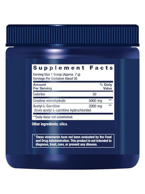 Life Extension Creatine Acetyl-L-Carnitine Energy Plus Powder 233g 30 Servings
