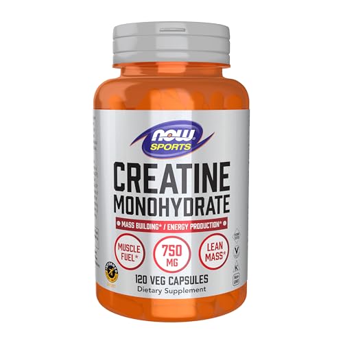 NOW Sports Creatine Monohydrate Vegetarian Capsules 120 240 Veg Caps