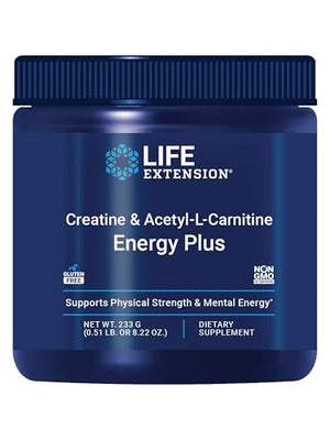 Life Extension Creatine Acetyl-L-Carnitine Energy Plus Powder 233g 30 Servings