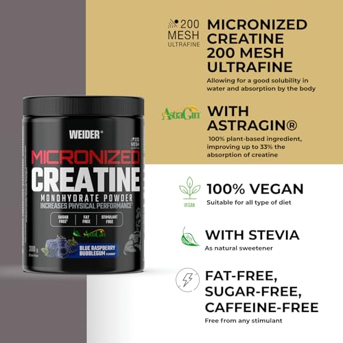 Weider Sugar-Free & Vegan Micronised Creatine 200 Mesh Powder 300g