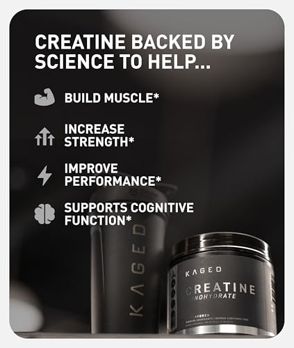 Kaged Pure Micronised Creatine Monohydrate Powder Unflavoured 100 Servings 500g