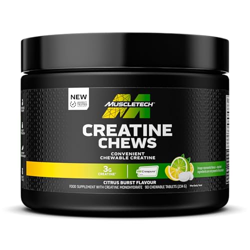MuscleTech Creapure Creatine Chews Citrus Burst 90 Tablets 30 Servings