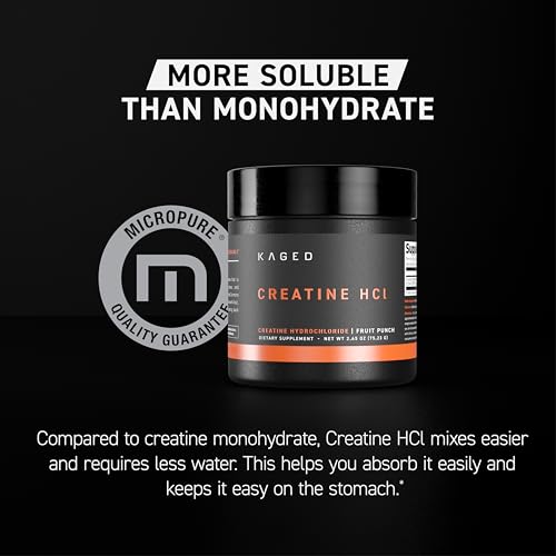 Kaged Patented Creatine HCl Powder Unflavoured 75 Servings