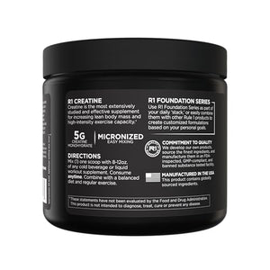 Rule 1 Creatine Powder Pure Micronised Creatine Monohydrate 30/60 Servings