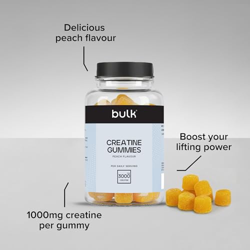 Bulk Vegan Creatine Monohydrate Gummies Peach Flavour 60 Gummies / 3g Per Serving