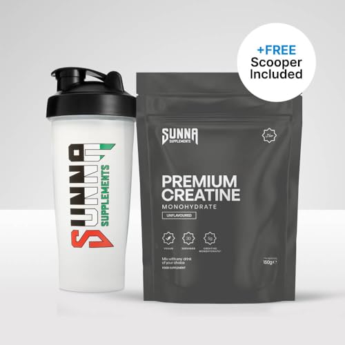 Sunna Supplements Premium Micronised Creatine Monohydrate Powder 150g