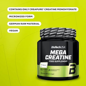 BioTechUSA Mega Creatine Powder Creapure® 306g 90 Servings