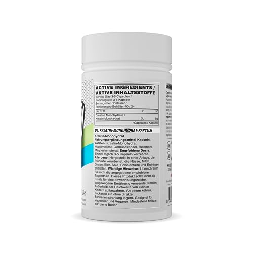 NaughtyBoy Pure Creatine Monohydrate Easy-To-Swallow Capsules 120 Capsules 40 Servings