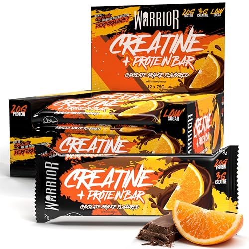 Warrior RAW Plus Creatine Protein Bars Oat Flapjack 20g Protein, 3g Creatine  12 x 75g