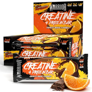 Warrior RAW Plus Creatine Protein Bars Oat Flapjack 20g Protein, 3g Creatine  12 x 75g