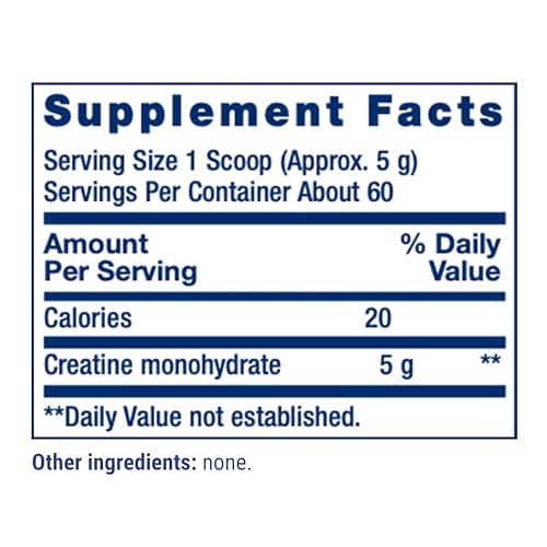 Life Extension Pure Creatine Monohydrate Powder Unflavored  300g / 60 Servings