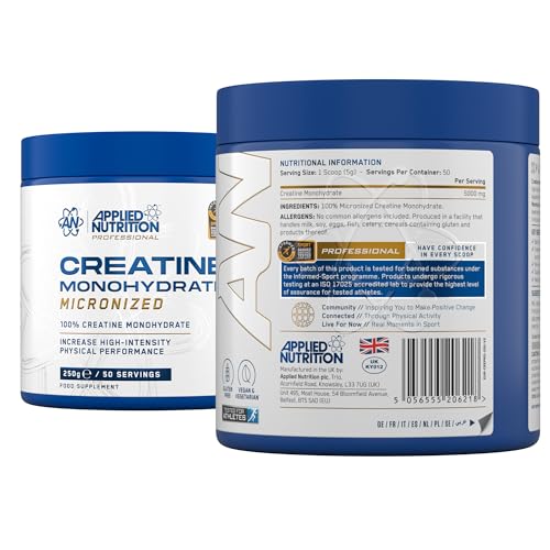 Applied Nutrition Micronised Creatine Monohydrate Powder Unflavoured 250g 500g