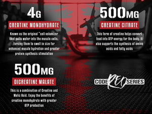 5% Nutrition Code Red Flavoured 3-Form Creatine Powder 124g 20 serving