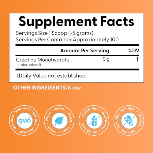 Doctor's Best Pure Micronised Creatine Monohydrate Powder 500g 100 Servings