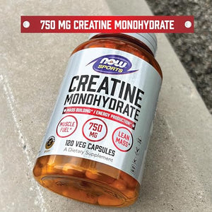 NOW Sports Creatine Monohydrate Vegetarian Capsules 120 240 Veg Caps