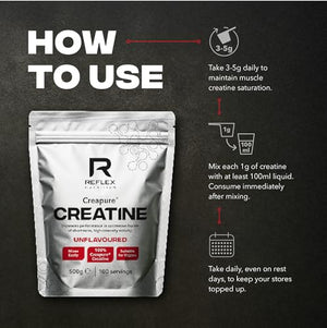 Reflex Nutrition Creatine Monohydrate Powder Unflavoured Powder 250g, 500g