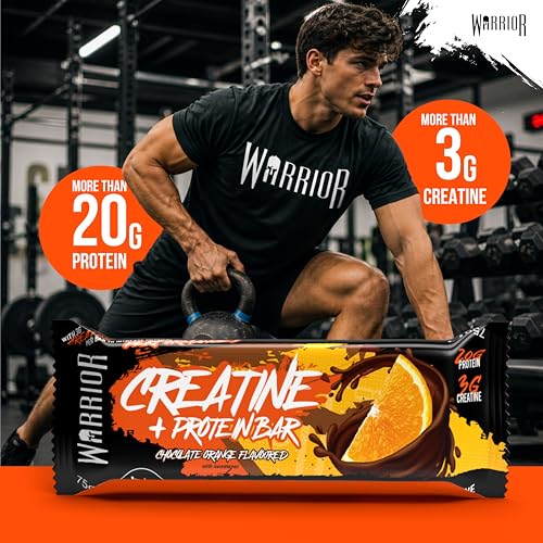 Warrior RAW Plus Creatine Protein Bars Oat Flapjack 20g Protein, 3g Creatine  12 x 75g