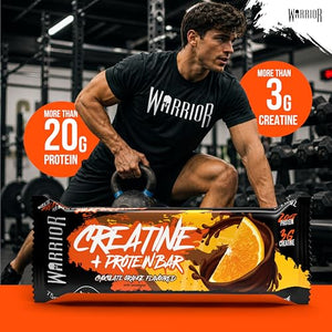 Warrior RAW Plus Creatine Protein Bars Oat Flapjack 20g Protein, 3g Creatine  12 x 75g