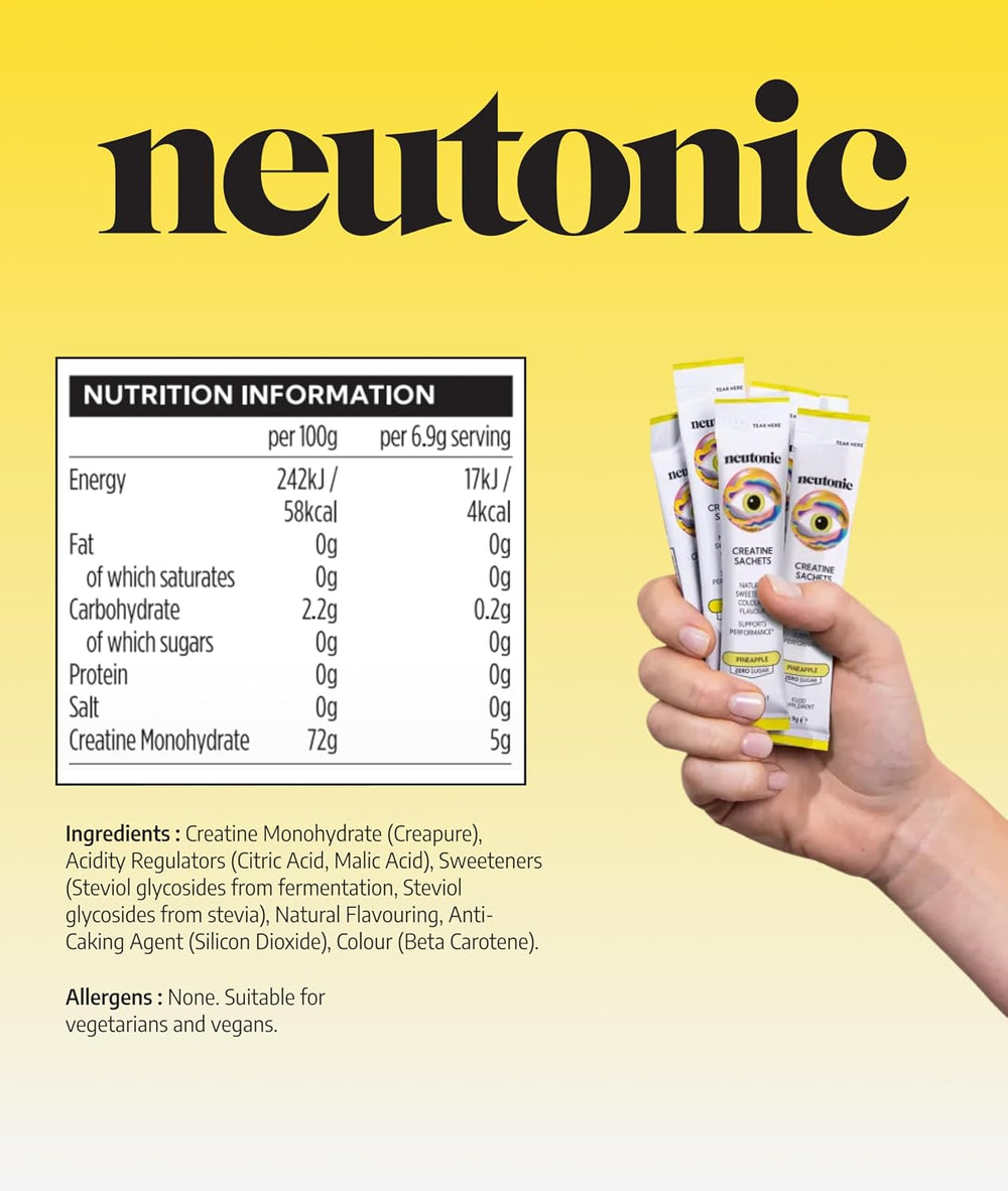 Neutonic Creapure Flavoured Creatine Monohydrate Powder 30 Sachets