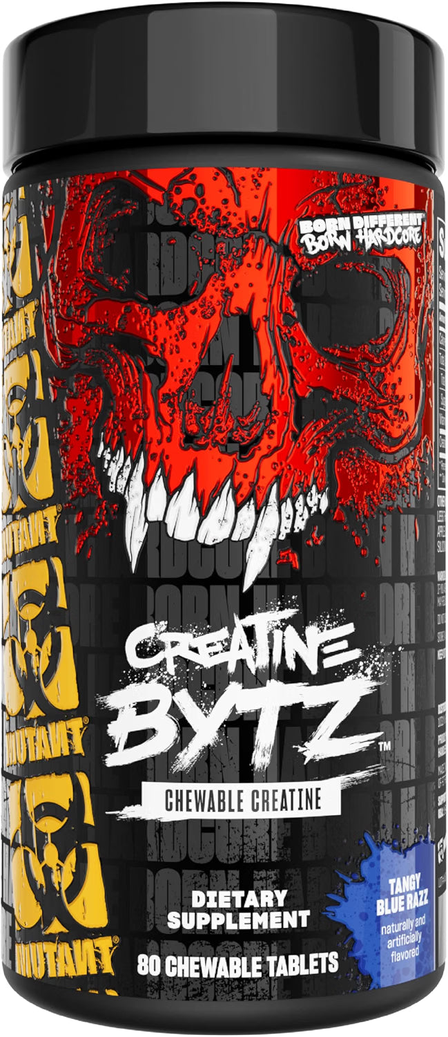 Mutant Creatine Bytz Pure Monohydrate Chewable Tablets Flavoured 80 Tablets