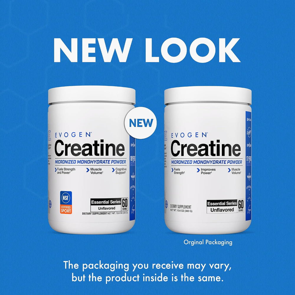 Evogen Premium Micronised Creatine Monohydrate Powder Unflavoured 300g 60 Servings