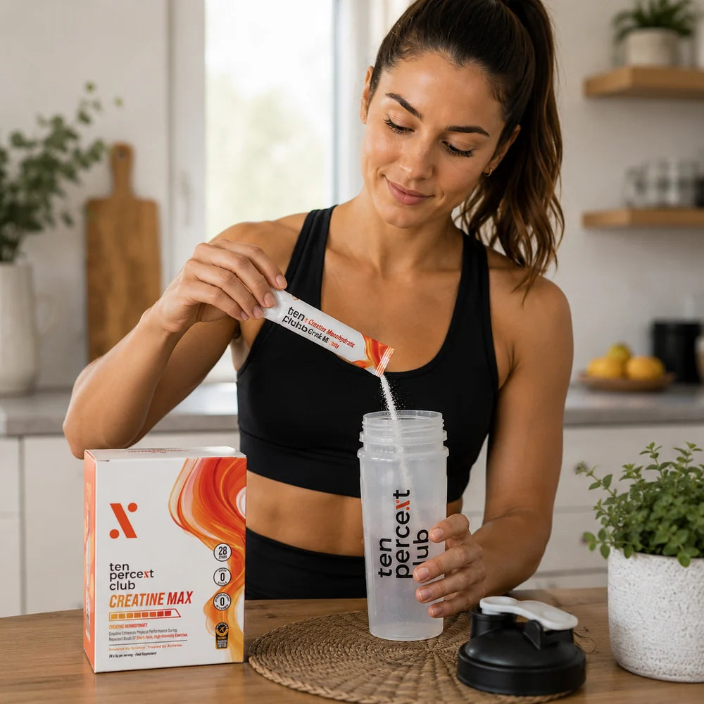 Ten Percent Club Creatine Max Monohydrate Powder Sachets 5g per Serving 28 Sachets