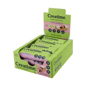 Creatime Creatine Protein Bars Snack with Low Sugar 3g Creatine & 15g Protein 12 Bars