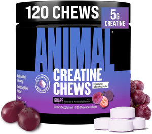 Animal Creatine Chews 5g Monohydrate + AstraGin 120 Chewable Tablets