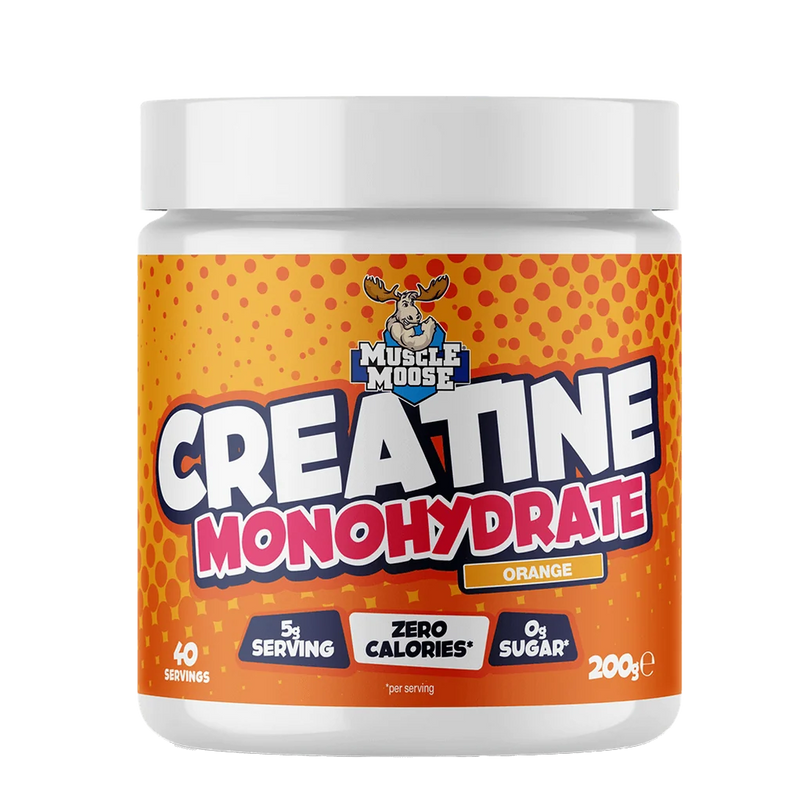 Muscle Moose Flavoured Creatine Monohydrate Powder 4g Creatine Delicious Flavours 200g