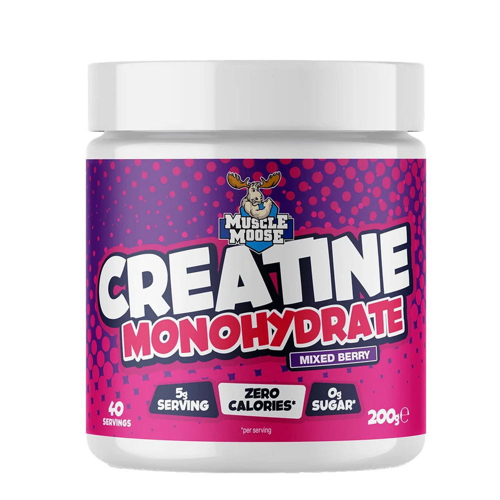 Muscle Moose Flavoured Creatine Monohydrate Powder 4g Creatine Delicious Flavours 200g