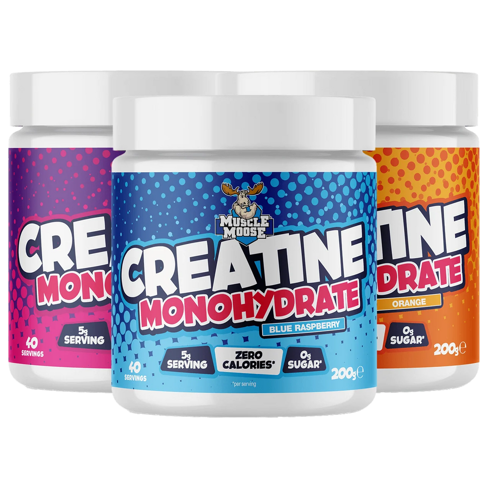 Muscle Moose Flavoured Creatine Monohydrate Powder 4g Creatine Delicious Flavours 200g