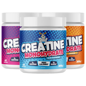 Muscle Moose Flavoured Creatine Monohydrate Powder 4g Creatine Delicious Flavours 200g