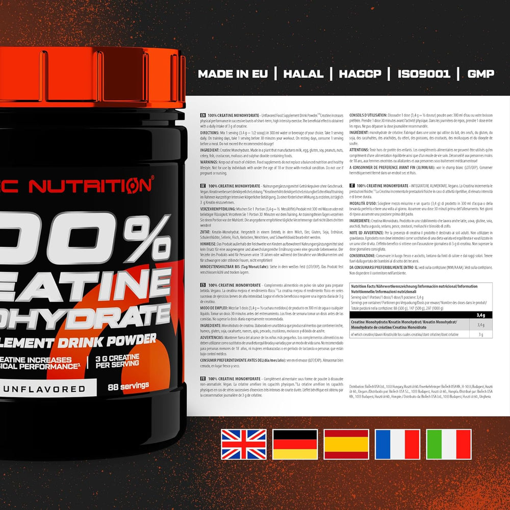 Scitec Nutrition 100% Creatine Monohydrate 300g, 500g