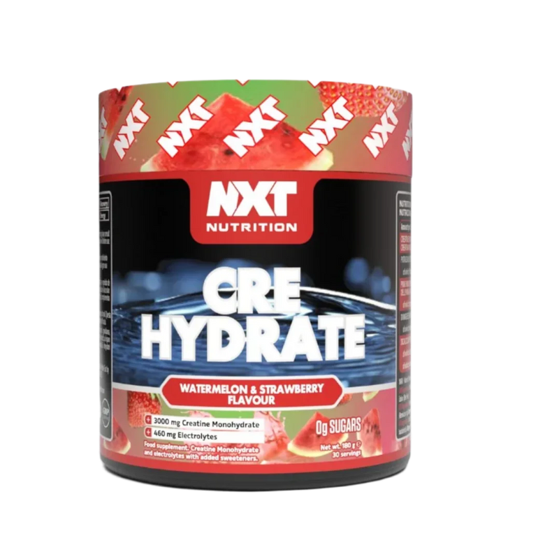 NXT Nutrition CRE Hydrate Powder Creatine Monohydrate & Electrolytes 180g, 360g