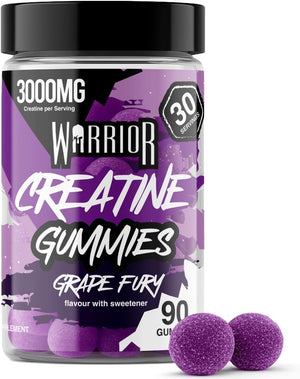 Warrior Creatine Monohydrate Gummies Sugar Free & Vegan 90 Gummies