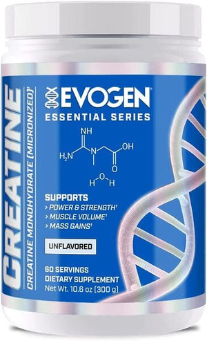 Evogen Premium Micronised Creatine Monohydrate Powder Unflavoured 300g 60 Servings