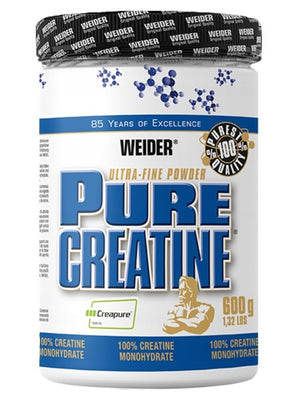 Weider Pure Creatine 100% Creapure® Powder Unflavoured, Vegan & Sugar-Free 250g, 600g